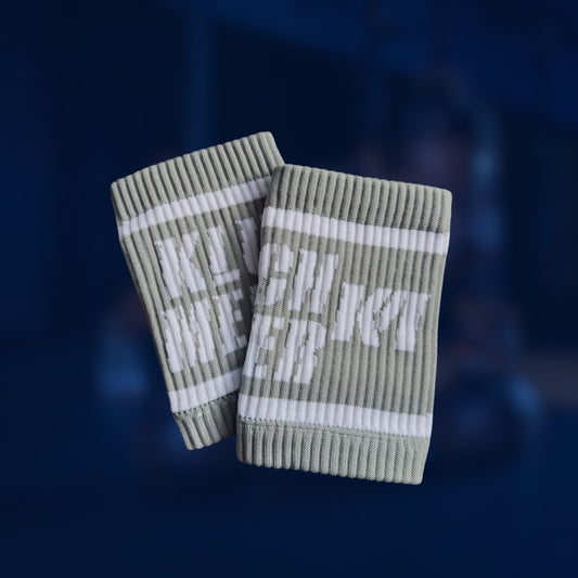 KM Grey & White Sweatband